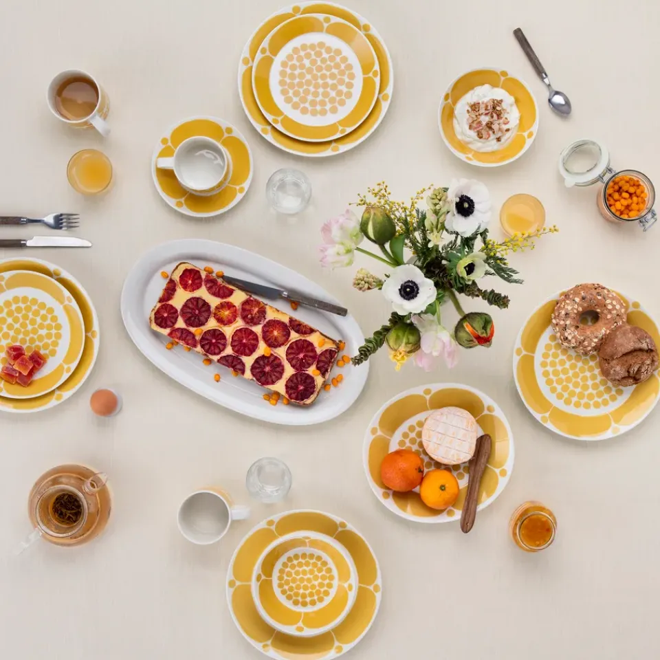 Tea & Coffee Saucers^Arabia Sunnuntai saucer Ø16.5 cm, Yellow