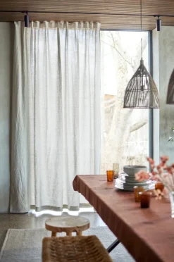 Curtains^Himla Sunrise curtain with pleat band 140x290 cm, Oatmeal Beige