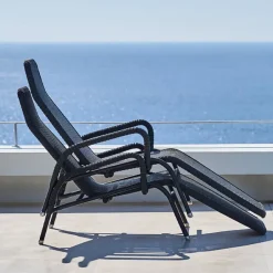 Seating^Cane-line Sunrise sun lounger, Graphite Grey