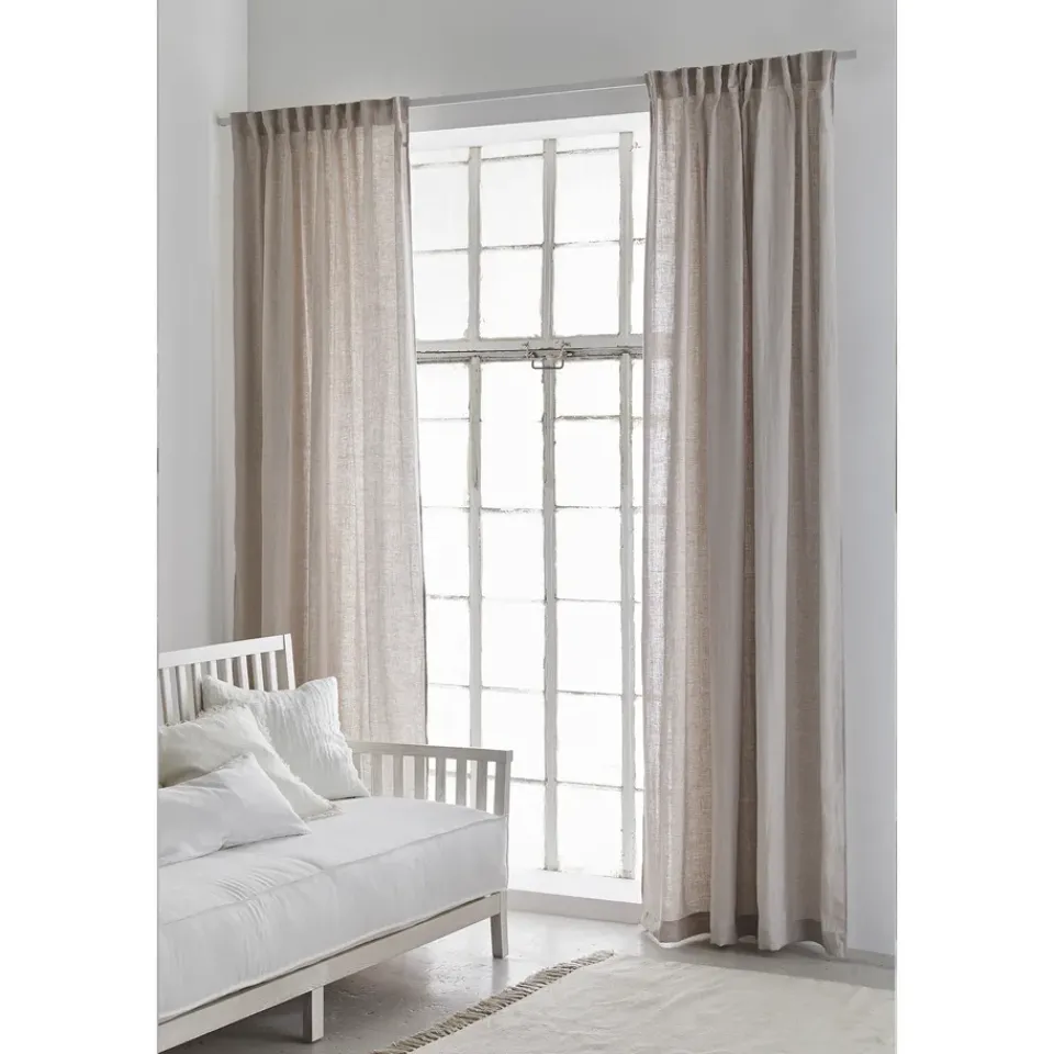 Curtains^Himla Sunshine curtain with folding band 140x250 cm, Ash Grey