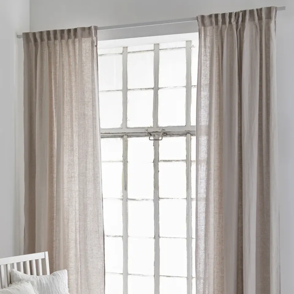 Curtains^Himla Sunshine curtain with tie 140x290 cm, Ash Grey