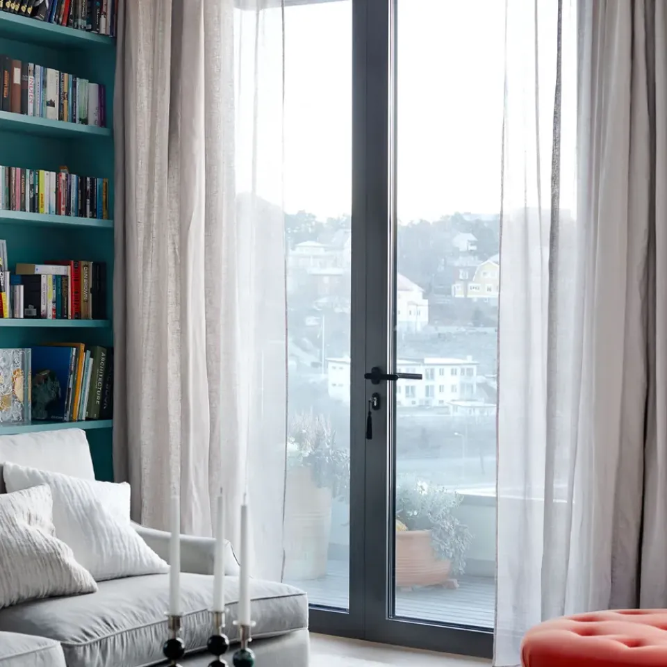 Curtains^Himla Sunshine curtain with tie 140x290 cm, Ash Grey
