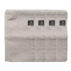 Linen & Cotton Napkins^Himla Sunshine napkin 4-pack, Ash (light ) Grey