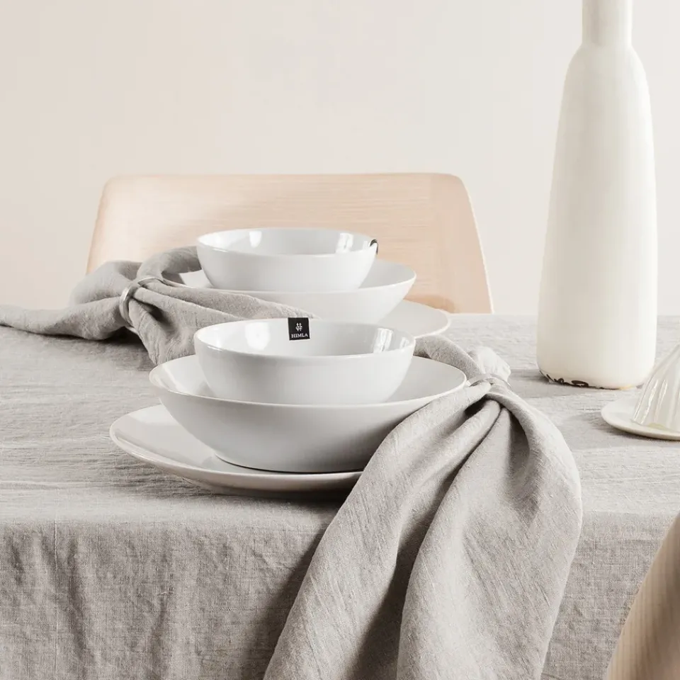 Linen & Cotton Napkins^Himla Sunshine napkin 4-pack, Ash (light ) Grey