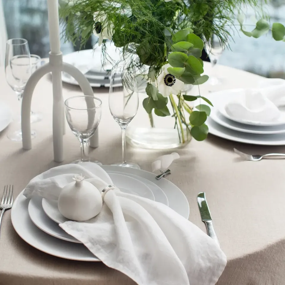 Linen & Cotton Napkins^Himla Sunshine napkin 4-pack, White