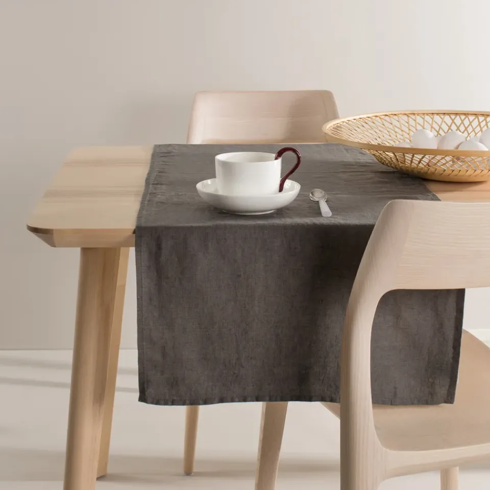 Discount Himla Sunshine table runner, Charcoal Grey