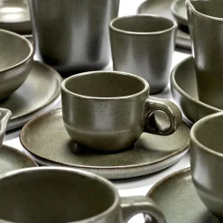 Hot Serax Surface espresso cup with saucer 10 cl, camo Green