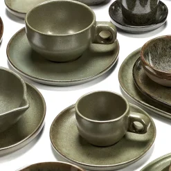 Hot Serax Surface espresso cup with saucer 10 cl, camo Green