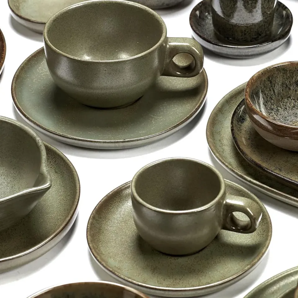 Hot Serax Surface espresso cup with saucer 10 cl, camo Green