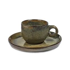 New Serax Surface espresso cup with saucer 10 cl, indi grey Multi