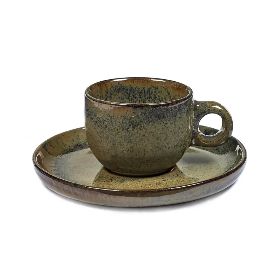 New Serax Surface espresso cup with saucer 10 cl, indi grey Multi