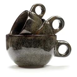New Serax Surface espresso cup with saucer 10 cl, indi grey Multi