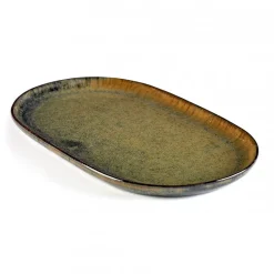 Dinner Plates^Serax Surface tapas plate 15x25 cm, indi grey Multi