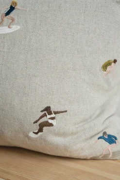 Hot Fine Little Day Surfers pillowcase 48x48 cm, Natural Beige