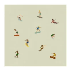 Fine Little Day Surfers poster, , 40x40 cm Beige
