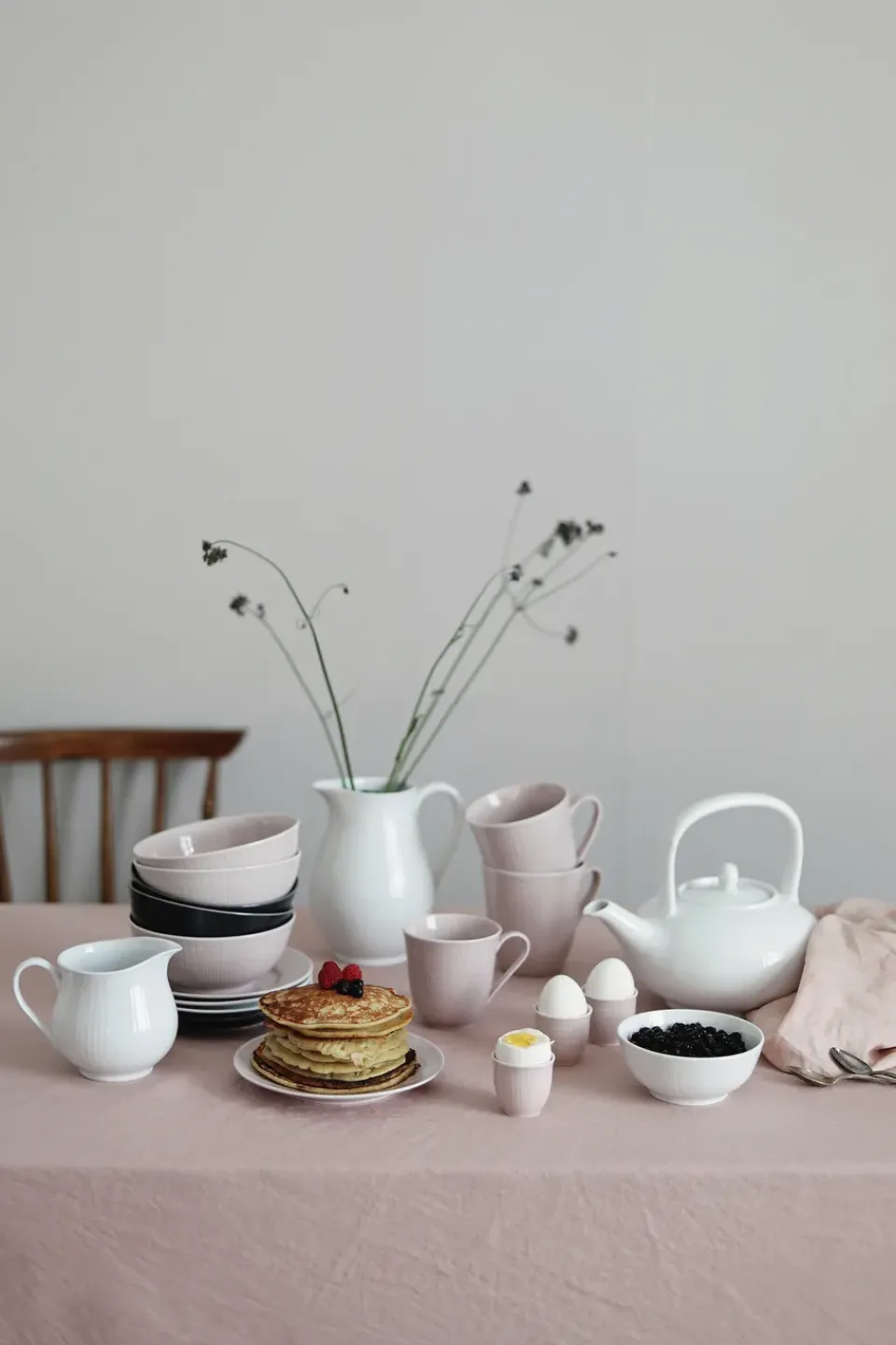 Serving Bowls^Rörstrand Swedish Grace bowl large, rose Pink