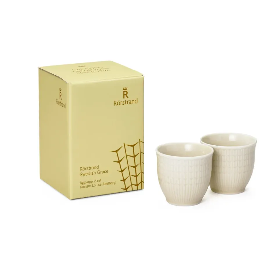 Egg Cups^Rörstrand Swedish Grace egg cup 2-pack, Oat Beige
