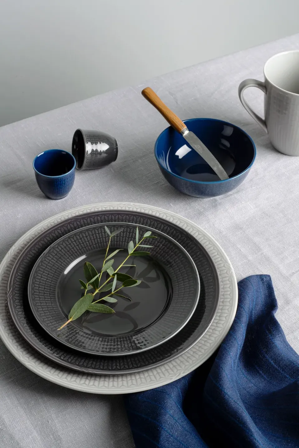 Teacups^Rörstrand Swedish Grace mug large, Mist Grey