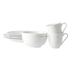 Table Settings & Starter Sets^Rörstrand Swedish Grace starter set snow, 8 pcs White
