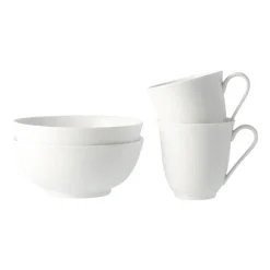 Table Settings & Starter Sets^Rörstrand Swedish Grace starter set snow, 8 pcs White