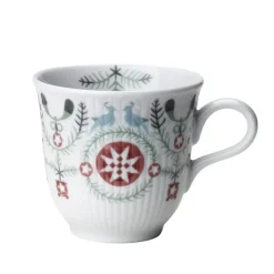 Hot Rörstrand Swedish Grace Winter mulled wine mug 10 cl, white BlueRedWhite