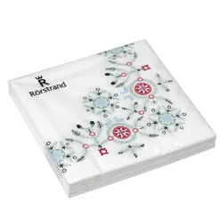 Clearance Rörstrand Swedish Grace Winter napkin 20-pack, white BlueRedWhite