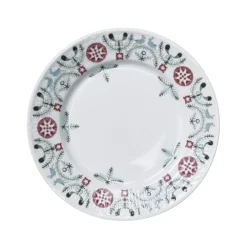 Hot Rörstrand Swedish Grace Winter side plate 17 cm, white BlueMultiRedWhite