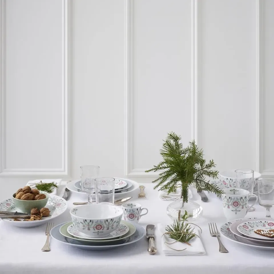 Hot Rörstrand Swedish Grace Winter side plate 17 cm, white BlueMultiRedWhite