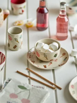 Table Settings & Starter Sets^Bloomingville Sweets dinnerware set 3 pieces, Nature White
