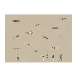 Posters^Fine Little Day Swimmers poster, , 50x70 cm Beige
