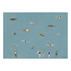 Posters^Fine Little Day Swimmers poster, , 50x70 cm Blue