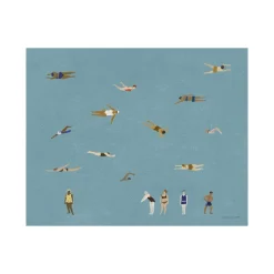 Online Fine Little Day Swimmers poster, , 40x50 cm Blue