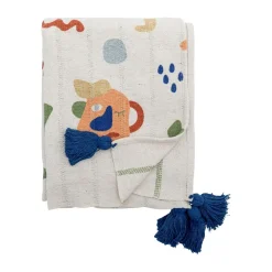 Baby Blankets^Bloomingville Sylvie cotton throw 160x130 cm, Natural White