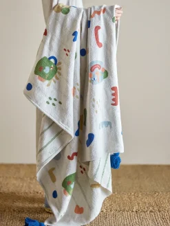 Baby Blankets^Bloomingville Sylvie cotton throw 160x130 cm, Natural White