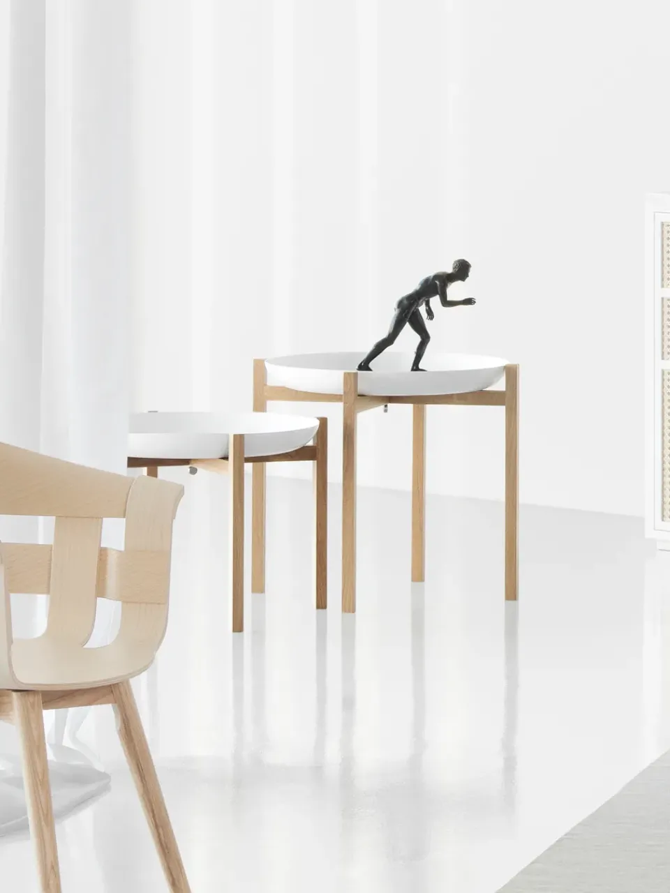 Clearance Design House Stockholm Tablo Table Set side table, High White