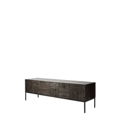 Online Ethnicraft Tabwa media cabinet, teak 51x160 cm Black
