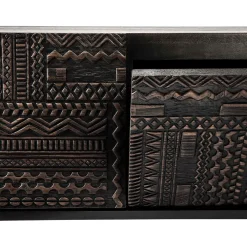 Outlet Ethnicraft Tabwa media cabinet, teak 51x240 cm Black