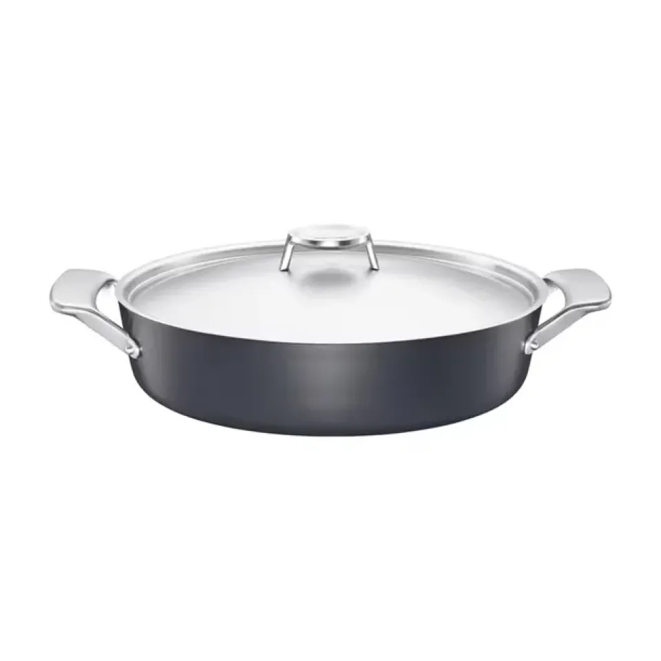 Oven Dishes^Fiskars Taiten oven pan with lid, 28 cm Black