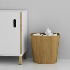 Waste Paper Baskets & Bins^Normann Copenhagen Tales of Wood paper bin, oak Brown