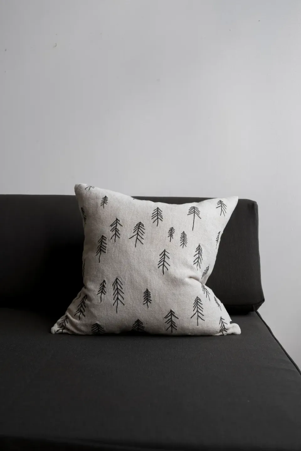 Fine Little Day Tall pillowcase 48x48 cm, Brown-nature BeigeBrown
