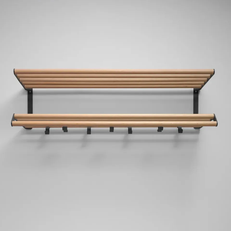 Hat Rack & Hat Shelves|Hat Rack & Hat Shelves^Essem Design Tamburin hat rack 100 cm, oak- Black