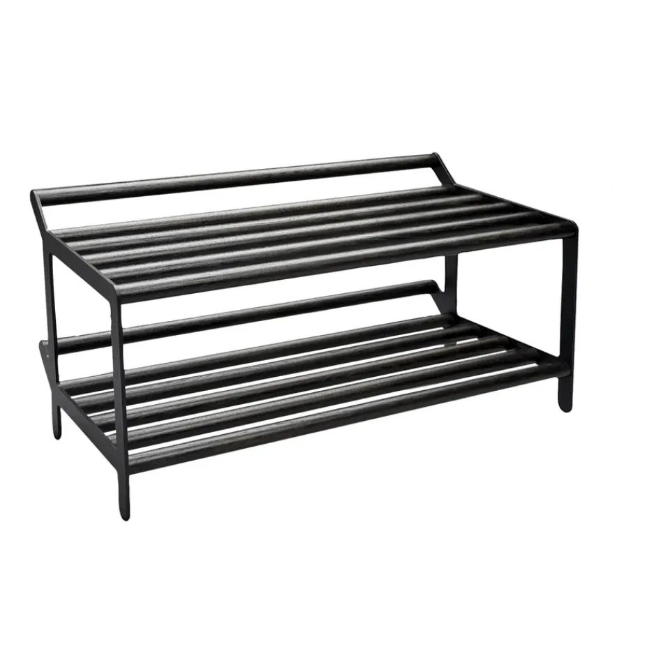 Best Essem Design Tamburin shoe shelf 60 cm, oiled oak- Black