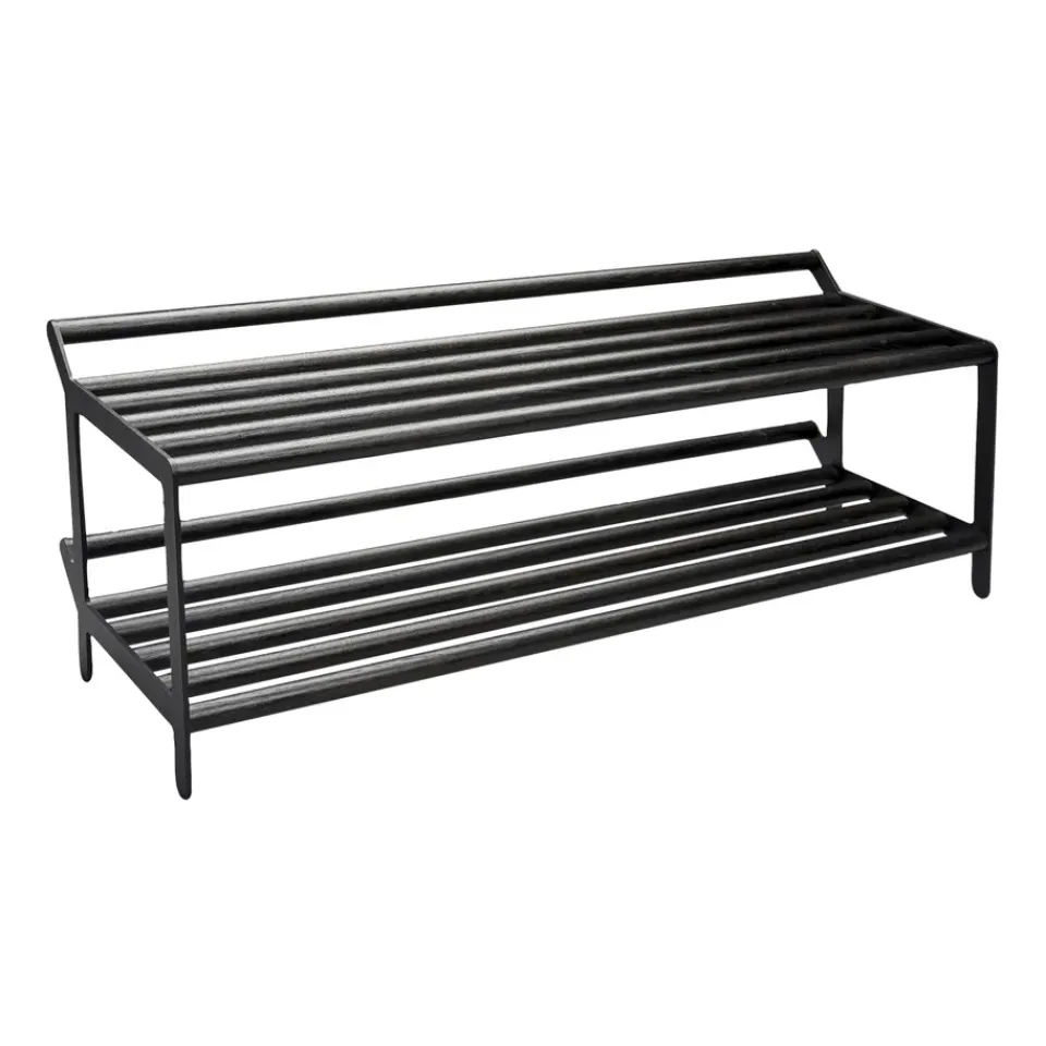 Sale Essem Design Tamburin shoe shelf 100 cm, oiled oak- Black