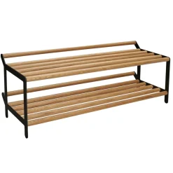 Shoe Racks|Shoe Racks^Essem Design Tamburin shoe shelf 60 cm, oak- Black