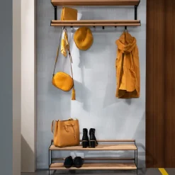 Shoe Racks|Shoe Racks^Essem Design Tamburin shoe shelf 60 cm, oak- Black