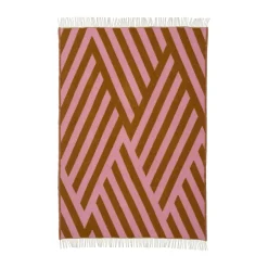 Wool Blankets & Throws^Klippan Yllefabrik Tangent wool throw 130x200 cm, -carmel Pink