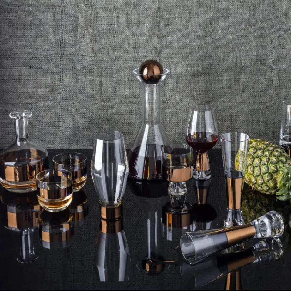 Wine Carafes & Decanters^Tom Dixon Tank wine carafe 1 L, Copper Transparent