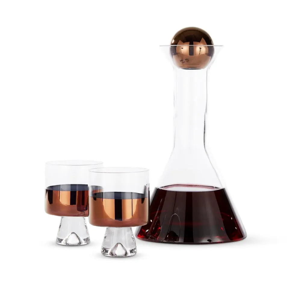 Wine Carafes & Decanters^Tom Dixon Tank wine carafe 1 L, Copper Transparent