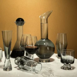 Wine Glasses^Tom Dixon Tank wine glass 2-pack, black Transparent