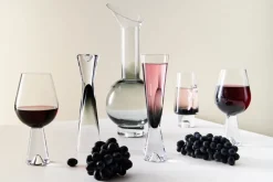 Wine Glasses^Tom Dixon Tank wine glass 2-pack, black Transparent